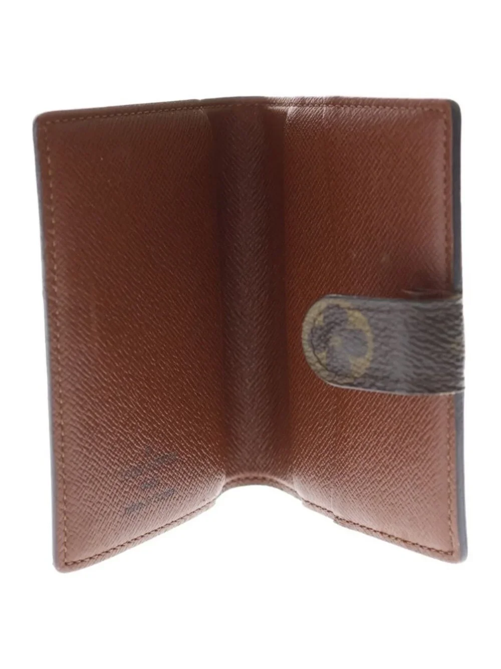 Louis Vuitton Monogram Agenda Mini Leather Notebook Cover Card Case Brown